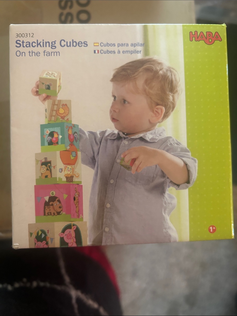 HABA Stacking Cubes - Multicolor Farm Building Set